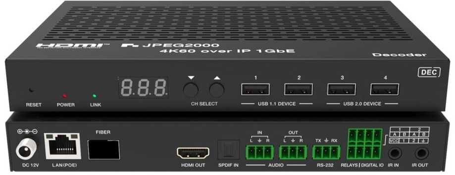 „AV VivoLink AV over IP 4K60Hz JPEG2000 signalo perdavimo sistema“