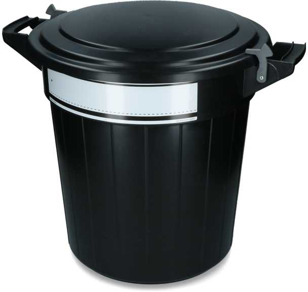 Vplast Šiukšliadėžė Oregon Storage bucket 80 l juodas, lid, lock and writing label 1 st