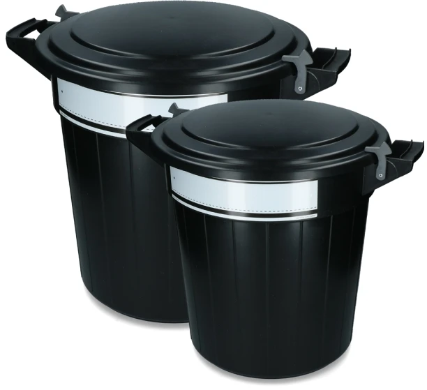 Vplast Šiukšliadėžė Oregon Storage bucket 80 l juodas, lid, lock and writing label 1 st