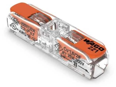 Universali laidų jungtis INLINE 2x0.2-4mm² 450V 32A WAGO