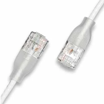 C2G wantecWire eGlow Slim UTP patch kabelis CAT6a, baltas, L 8,00 m