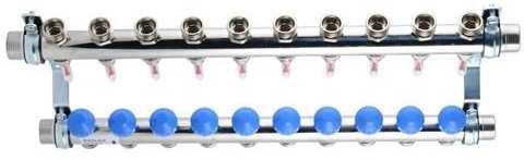 Watts Manifold 10 kredse m/flowmeter