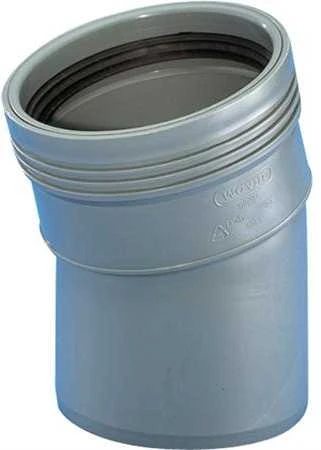 Wavin PP alkūnė 15 laipsnių Ø 75 mm pilka