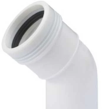 Wavin PP alkūnė 45 laipsnių Ø 50 mm, balta