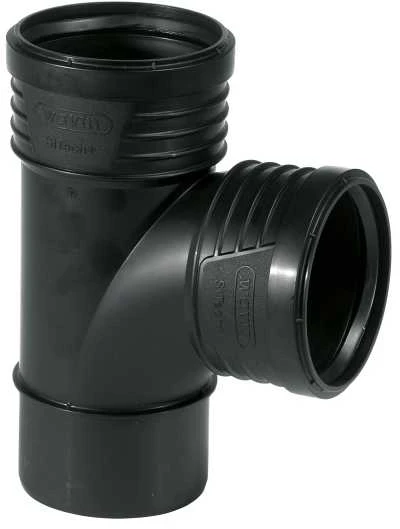 Wavin Tee 87,5 ° SiTech + 110 mm juoda (3067835)