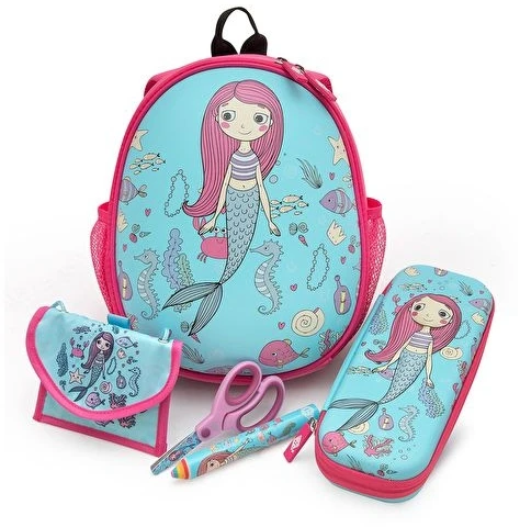 Manfrotto WEDO Kinder-Rucksack Meerjungfrau mit Netztaschen innen/auße