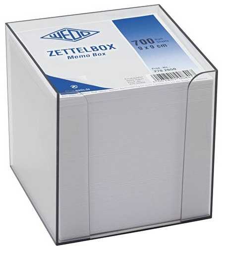 Wedo WEDO Dėžutė užrašams su užpildymu 9,5 x 9,5 cm raudona