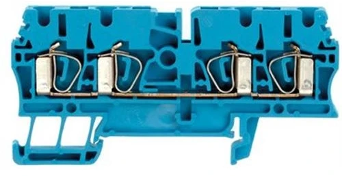 Weidmuller 1608580000 4 laidų šynų gnybtų blokas 2,5 mm2 mėlynas Ex ZDU 2.5/4AN BL 1608580000