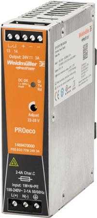 Weidmuller Maitinimo šaltinis stabilizowany PRO ECO 72W 24V 3A (1469470000)