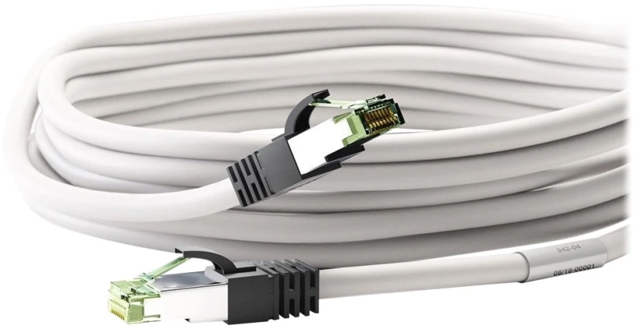 Goobay Goobay CAT 8.1 pleistras kabelis, S / FTP (PiMF), baltas, 2 m - LSZH be halogenų, varinis AWG 24 (55125)