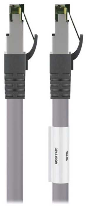 Wentronic „Goobay Goobay CAT 8.1“ jungiamasis kabelis, S / FTP (PiMF), pilkas, 0,25 m - LSZH be halogenų, varis AWG 24 (55134)
