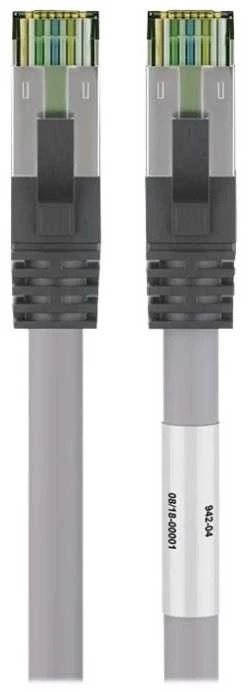 Wentronic Goobay Goobay CAT 8.1 pleistras kabelis, S / FTP (PiMF), pilka, 3 m - LSZH be halogenų, varinis AWG 24 (55138)