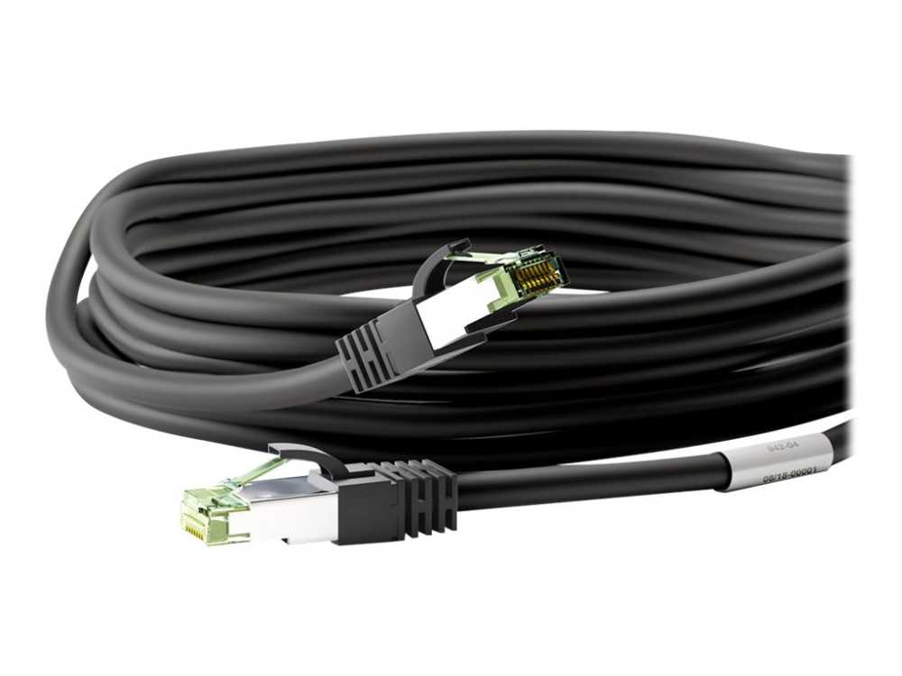 Wentronic Goobay Goobay CAT 8.1 pleistras kabelis, S / FTP (PiMF), juodas, 10 m - LSZH be halogenų, varinis AWG 24 (66726)