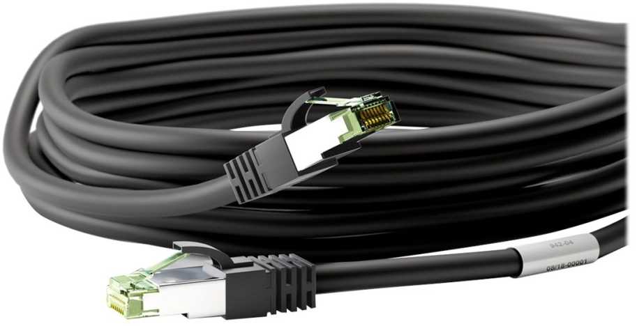 Wentronic „Goobay“ RJ45 jungiamasis kabelis (CAT 6A, 500 MHz) su neapdorotu CAT 8.1 S/FTP kabeliu, - Kabelio ilgis 15 m (RB66727)