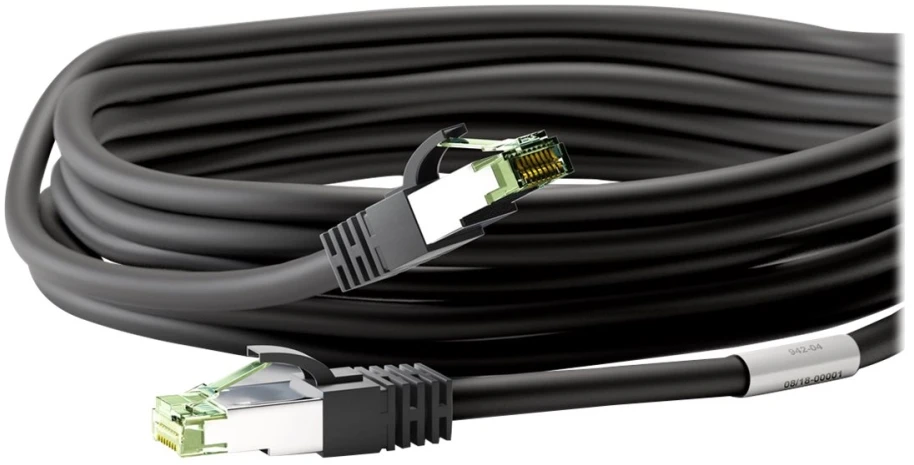 Wentronic Goobay Goobay CAT 8.1 pataisinis kabelis, S / FTP (PiMF), juodas, 20 m - LSZH be halogenų, varinis AWG 24 (66728)
