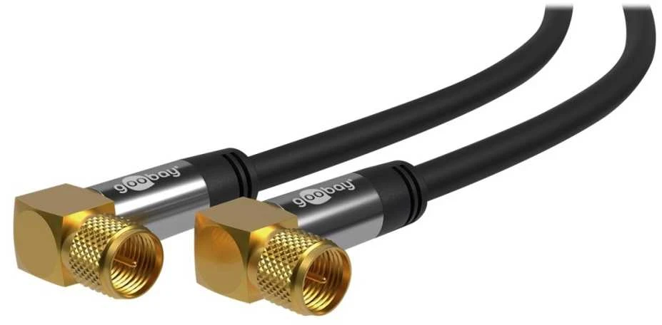 Wentronic FF SAT antenos jungtis Juodas Angle Goobay 2m