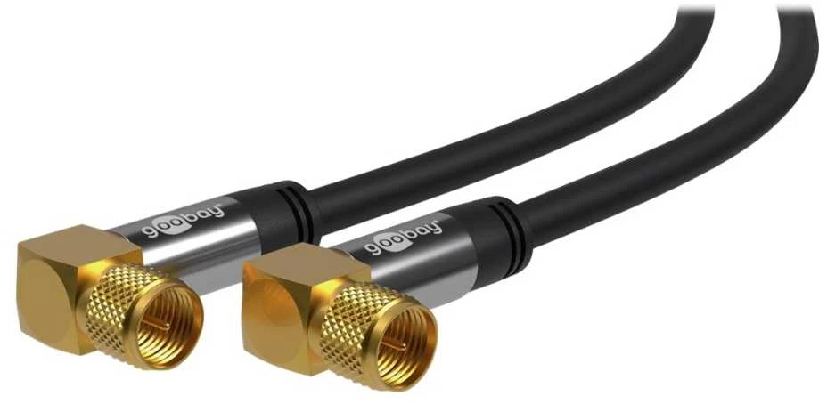 Wentronic FF SAT Juoda Angled Goobay 5m antenos jungtis
