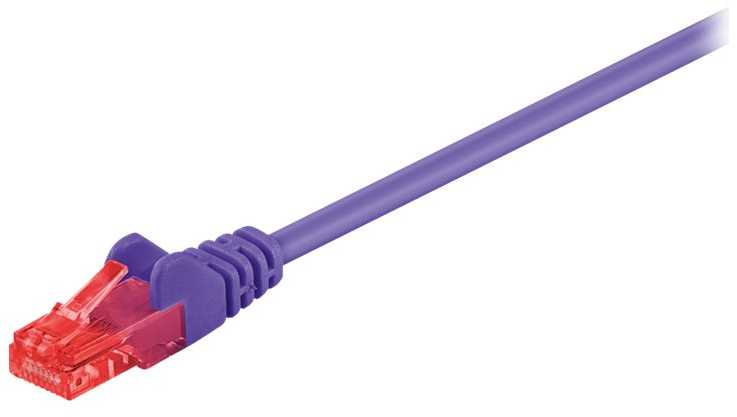 Wentronic „Goobay CAT 6“ jungties kabelis, U/UTP, violetinis – laido ilgis 7,5 m