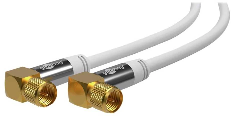 Wentronic Antenos jungtis FF SAT Balta Angled Goobay 2m
