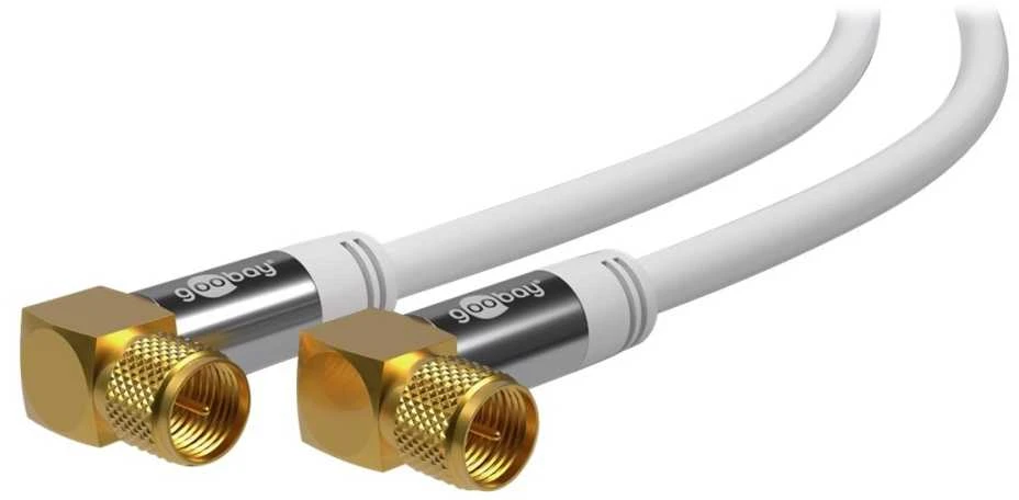 Wentronic FF SAT Balta Angled Goobay 5m antenos jungtis