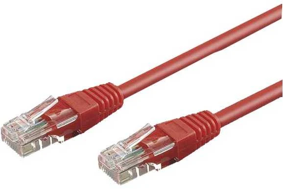Wentronic Goobay CAT 5e pataisinis kabelis, U/UTP 68339 0,5 m, Raudona