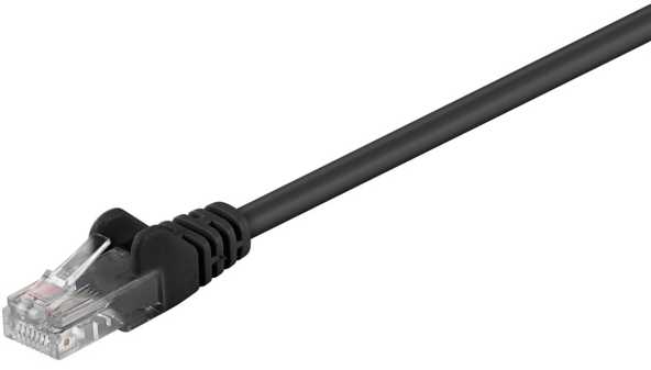 Wentronic RB-LAN CAT 5e Kabelis łączący, U/UTP, juoda - Długość kabla 20 m (RB68648)