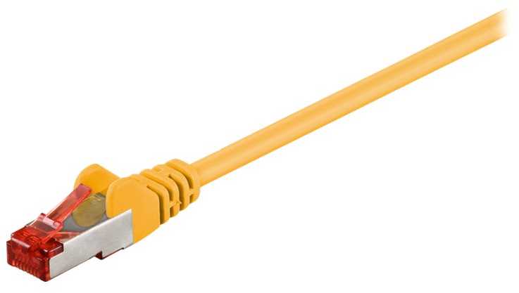 Wentronic „Goobay CAT 6“ jungties kabelis, S/FTP (PiMF), geltonas – laido ilgis 30 m