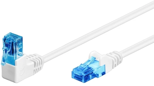 Goobay GOOBAY Patchcord U / UTP Kat. 6A Stulpai / Kampas 90 Baltas 10m