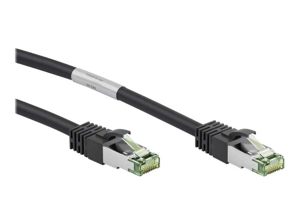 Goobay CAT8.1 S / FTP (PiMF) tinklo kabelis, 1 m, juodas