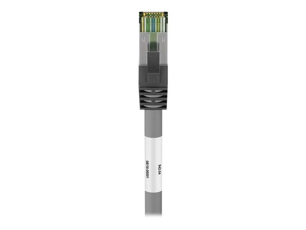 Goobay Goobay CAT 8.1 Komutacinis cableis, S/FTP (PiMF), pilka, 5 m - LSZH be halogenų, varinis AWG 24 (55139)