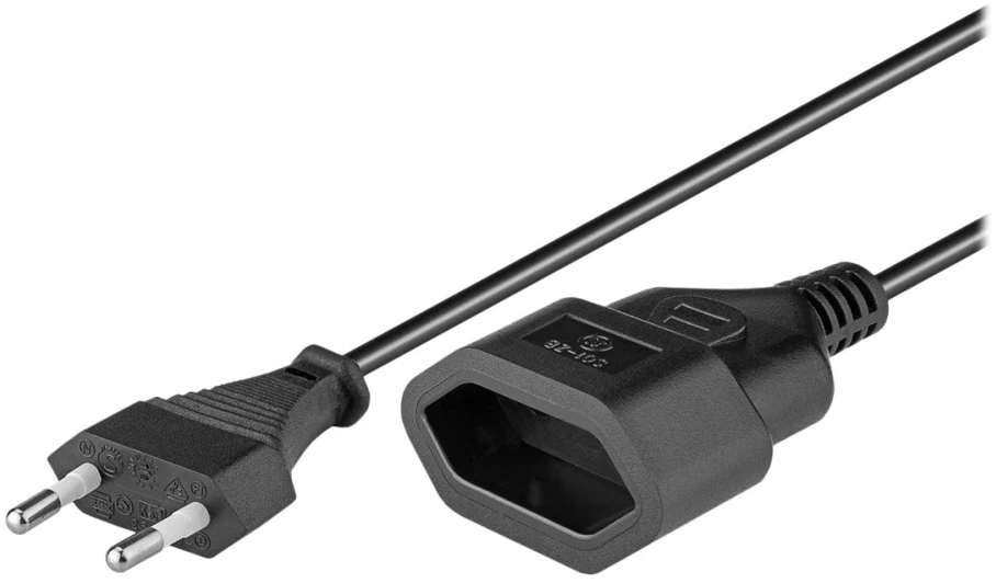 Goobay DELTACO OSG kabelis, RAK CEE 7/16 - RAK IEC 60906-1 klasė 3 m, juodas / DEL-109AE