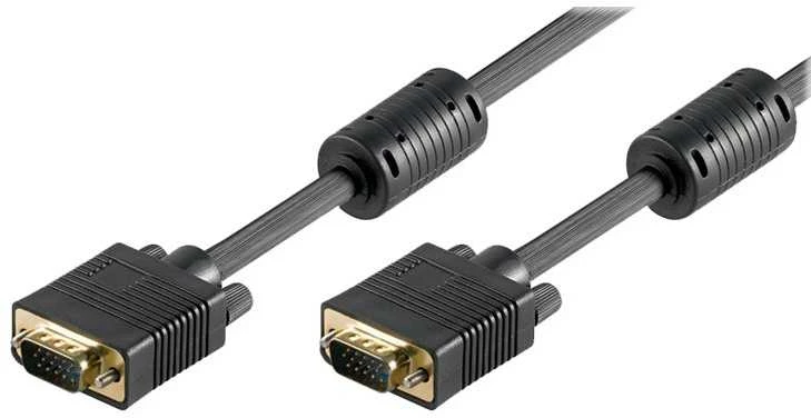 Wentronic Kabelis VGA Goobay M/M Gold juoda - 10m