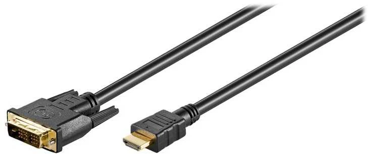 Kabelis DVI-D (18+1) Single Link - HDMI Goobay 5m