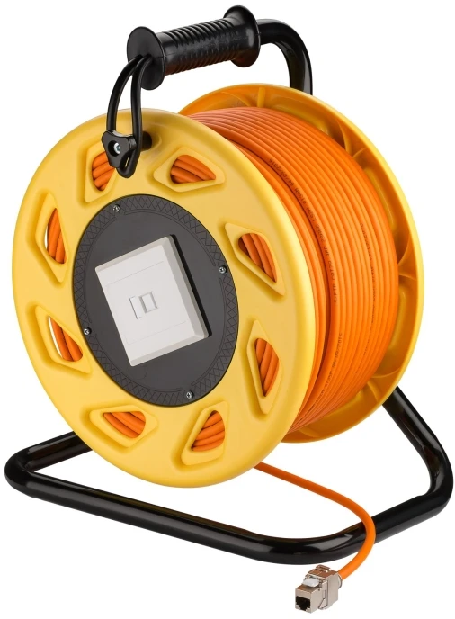Wentronic Goobay S/FTP telekomunikacijų prailginimo kabelis kat. 7A 4 x 2 x AWG23 LSZH oranžinis 90m (58938)