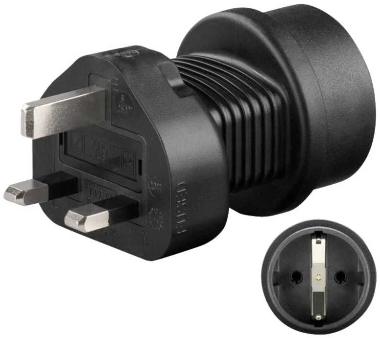Goobay Travel adapteris JK lizdui ir prietaisams su čekišku kištuku ir įžeminimo kaiščiu