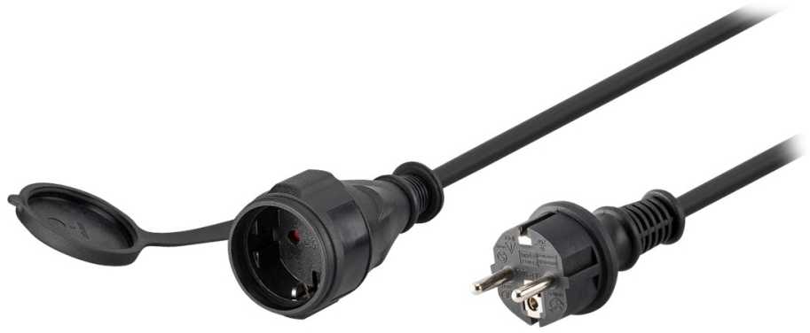 Wentronic „Goobay“ maitinimo laidas 5 m, juodas - „Schuko“ lizdas (F tipas, CEE 7/4) > F tipas (F tipas, CEE 7/4) (71472)
