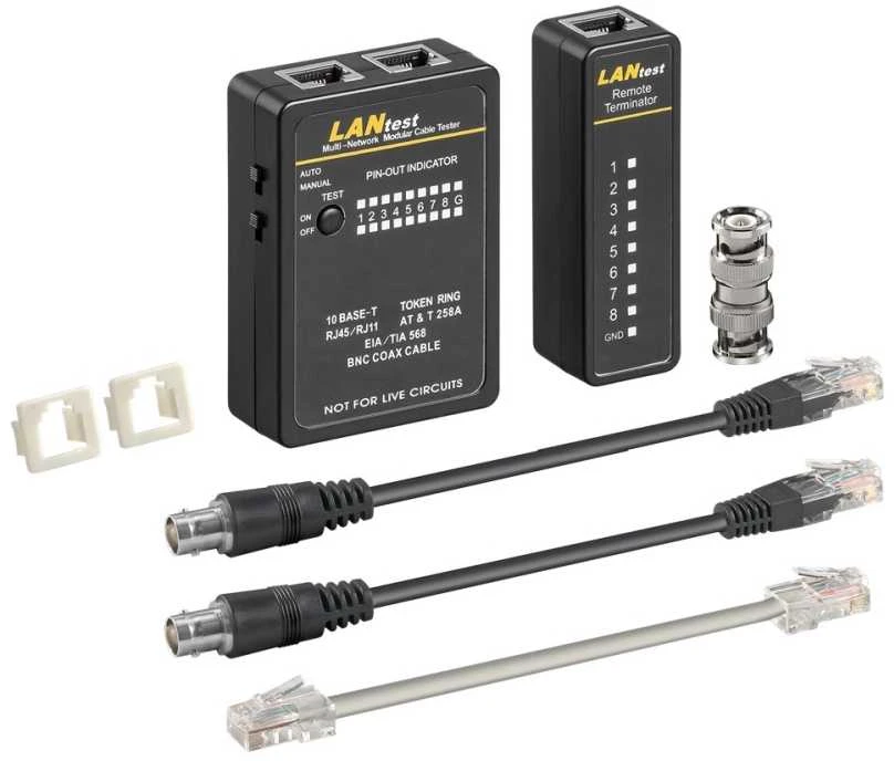 Inline Goobay Apvalus testeris CAT 5/6, skirtas wtyków RJ11 / RJ12 / RJ45 (93010)