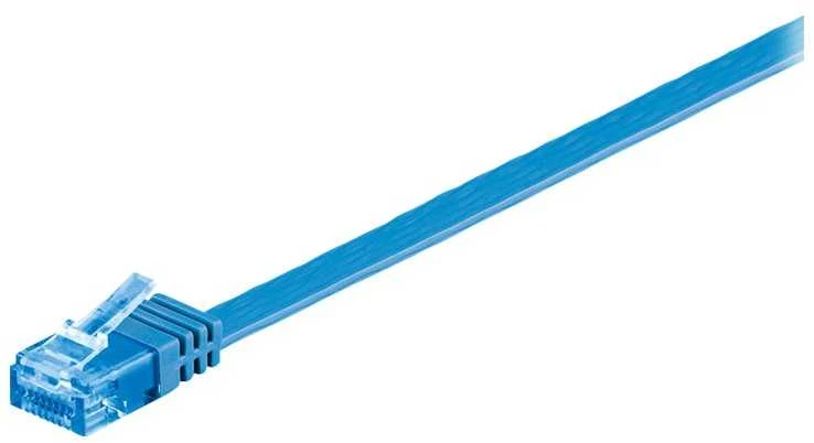 „Goobay Wentronic“ goobay – Patch kabelis – RJ-45 (M) iki RJ-45 (M) – 2,0 m – UTP – CAT 6a – formos, plokščias – mėlynas (96317)