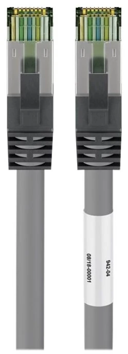 Wentronic Goobay Goobay CAT 8.1 pleistras kabelis, S / FTP (PiMF), pilka, 0,5 m - LSZH be halogenų, varinis AWG 24 (55135)