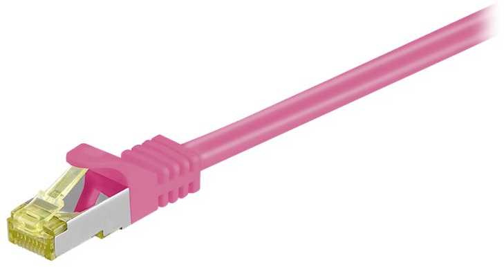 Wentronic „Goobay“ RJ45 jungiamasis kabelis, CAT 6A S/FTP (PiMF), 500 MHz su CAT 7 žaliais kabeliais, violetinis - Kabelio ilgis 1,5 m