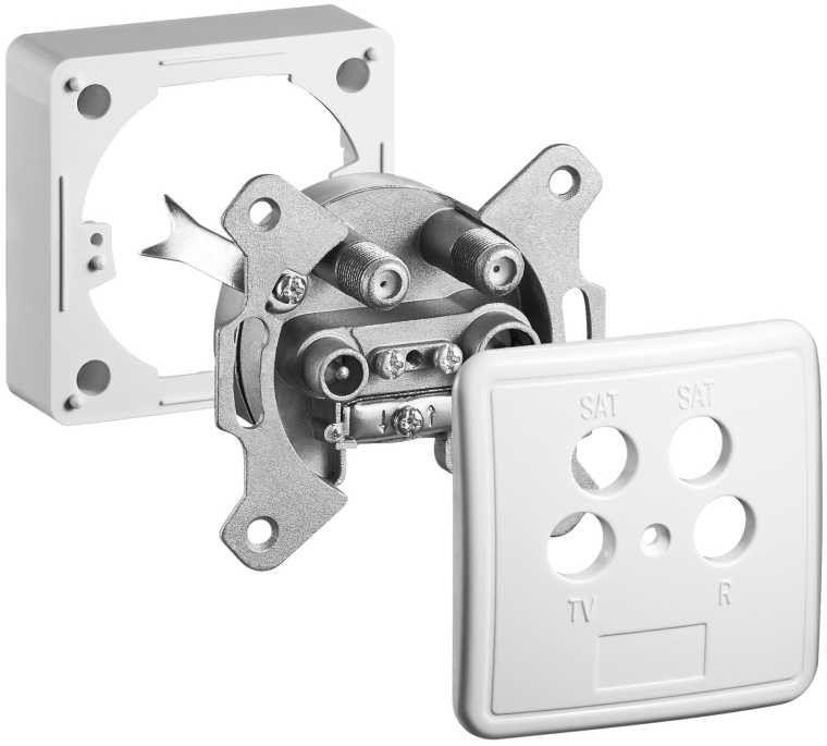 Wentronic Goobay Rinkinys poczwórnego gniazda antenowego (RB67089)