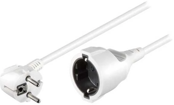 Wentronic Goobay ilgintuvas 1 x 230V H05VV-F3G1.5 baltas 1,5 m (93087)