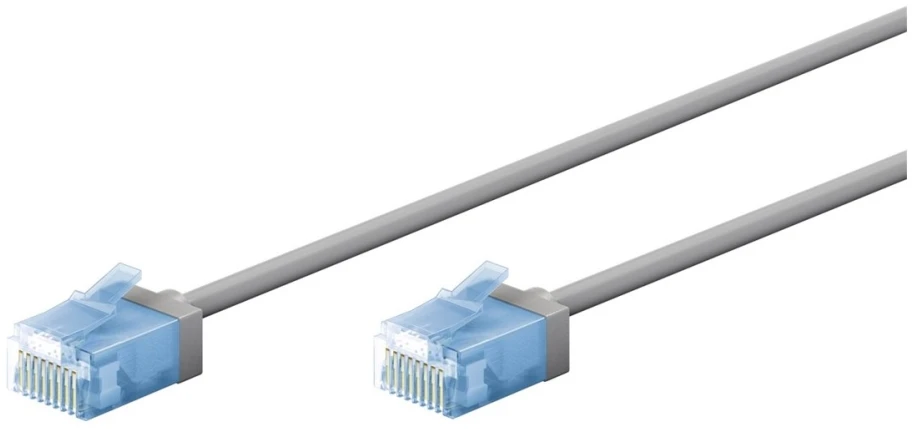 Goobay Itin lankstus tinklo kabelis CAT 6A, plonas, U/UTP, pilkas