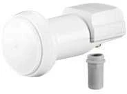 Wentronic „Goobay“ universalus vieno LNB, baltai pilkas - skaitmeninis SAT LNB (DVB-S2) 1 abonentui (4K / HDTV / 3D priėmimas) (67269)