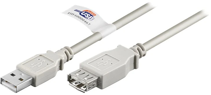 Goobay USB-A – USB-A USB laidas 5 m pilkas (JAB-853464)