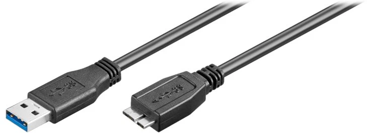 Kabelis USB Goobay USB-A - microUSB 1.8 m Juodas (95026)