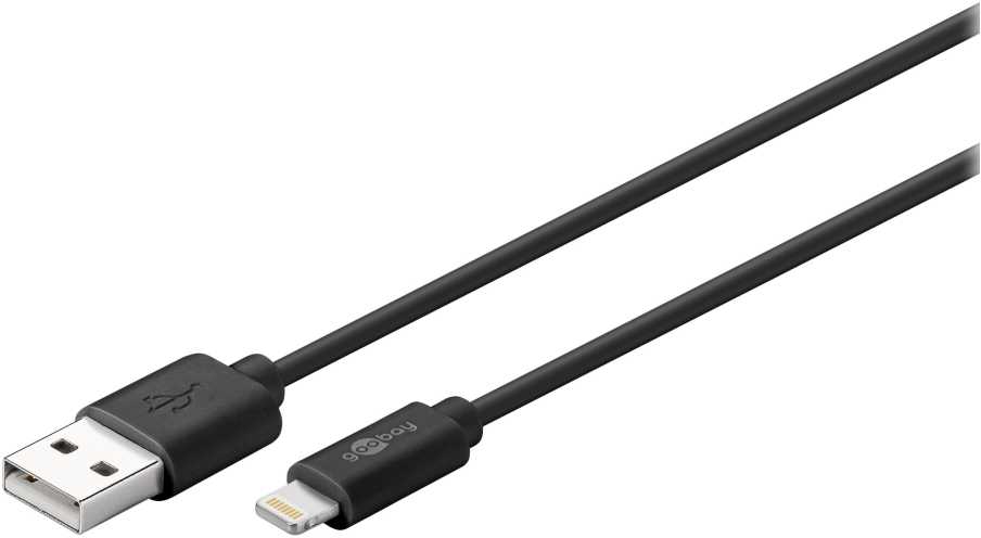 Wentronic USB laidas Goobay USB-A - Lightning 0.5 m Juodas (JAB-3332473)