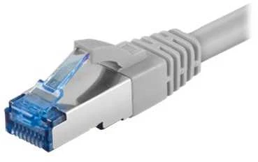 Goobay 93680 CAT 6A patch cable, S/FTP (PiMF), pilkas, 1 m