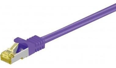 Wentronic „Goobay“ RJ45 jungiamasis kabelis, CAT 6A S/FTP (PiMF), 500 MHz su CAT 7 žaliais kabeliais, Violetinis - Kabelio ilgis 7,5 m