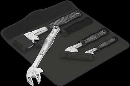 Terkšlinių savaime užsifiksuojančių raktų komplektas 4vnt (XS/S/M/L) Wera Joker 6004, Set 1, 7-19mm.
